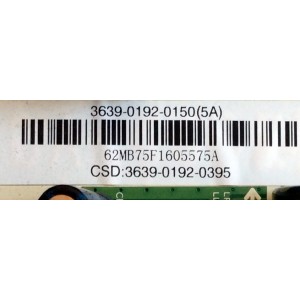 MAIN FUENTE (COMBO) PARA TV VIZIO / NUMERO DE PARTE 3639-0192-0150 / 0171-2272-5645 / 3639-0192-0395 / MODELOS D39H-C0 LAQATCAQ / D39H-C0 LAQATCAR / D39H-C0 LATATCAR / D39HN-C0 LATATCAQ